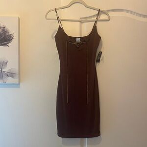 Hot Miami Styles Chocolate Mini Dress